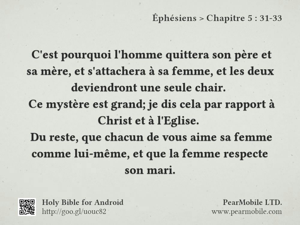 Éphésiens, Chapitre 5:31-33